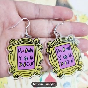 NWT How You Doin Acrylic Earrings.
